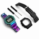 Casio G-Shock DW-5600 Mod rainbow Steel Bezel Bracelet Full Custom Metal DW5600