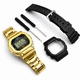 Casio G-Shock DW5600 Mod Gold PVD Steel Bezel Bracelet 5600 Full Custom Metal