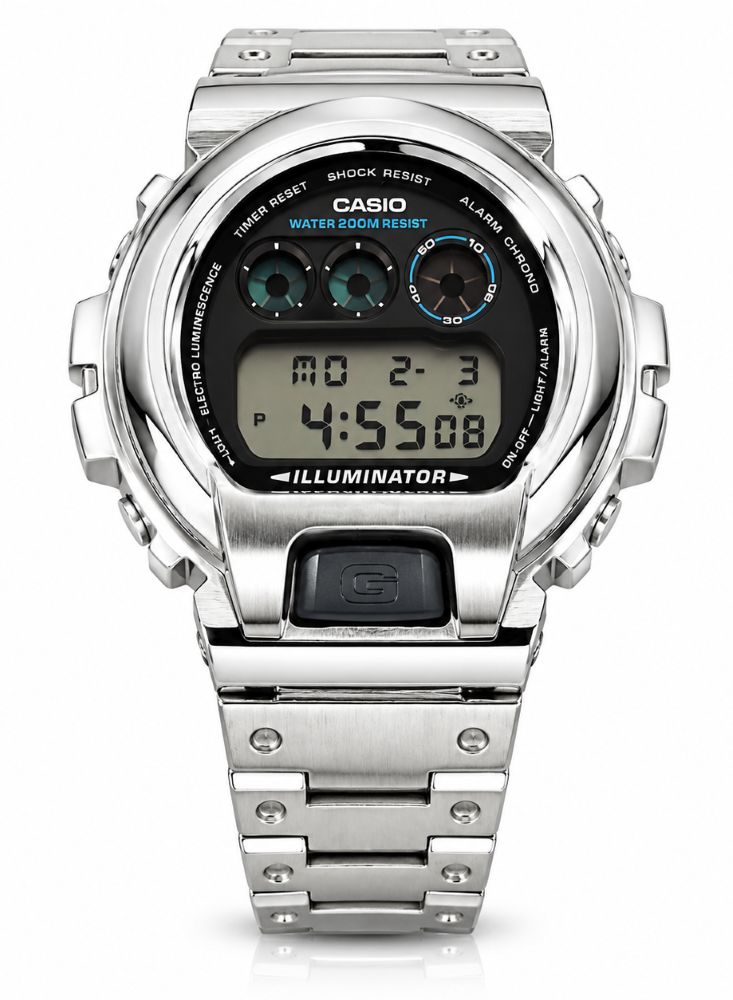 Casio G-Shock DW6900 Mod Watch Full Custom Metal Case and Bracelet