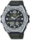 Casio MWQ100-3AV Analog-Digital Green Dial Resin Watch 100M WR 10-Year Battery