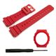 Casioak Mod Custom Watch Casio G-Shock GA-2100-4A Metal Case Red Dial Black Strap