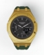 Casioak Mod Custom Watch Casio G-Shock GA-2100 Gold Tone And Green Strap GA2100