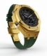 Casioak Mod Custom Watch Casio G-Shock GA-2100 Gold Tone And Green Strap GA2100