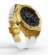 Casioak Mod Custom Watch Casio G-Shock GA-2100 Gold Tone And White Strap GA2100