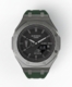 Casioak Mod Custom Watch Casio G-Shock GA-2100 Gunmetal Grey Green Strap GA2100