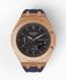Casioak Mod Custom Watch Casio G-Shock GA-2100 Rose Gold And Blue Strap GA2100