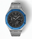 Casioak Mod Custom Watch Casio G-Shock GA-2100 Silver Case & Blue Bezel GA2100