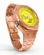 Casioak Mod Custom Yellow Dial Watch Casio G-Shock GA-2100-9A9 Rose Gold All Metal Watch GA2100