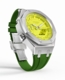 Casioak Mod Custom Yellow Dial Watch Casio G-Shock GA-2100-9A9 Silver Case Green Strap Modded GA2100