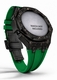 Casioak Mod Kit Fits Casio G-Shock GA-2100 GA-2110 GAB2100 Watch Black Frosted Metal Case - Green Strap