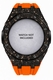 Casioak Mod Kit Fits Casio G-Shock GA-2100 GA-2110 GAB2100 Watch Black Frosted Metal Case - Orange Strap