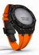 Casioak Mod Kit Fits Casio G-Shock GA-2100 GA-2110 GAB2100 Watch Black Frosted Metal Case - Orange Strap