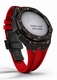 Casioak Mod Kit Fits Casio G-Shock GA-2100 GA-2110 GAB2100 Watch Black Frosted Metal Case - Red Strap