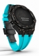 Casioak Mod Kit Fits Casio G-Shock GA-2100 GA-2110 GAB2100 Watch Black Frosted Metal Case - Tiffany Blue Strap