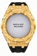 Casioak Mod Kit Fits Casio G-Shock GA-2100 GA-2110 GAB2100 Watch Gold Frosted Metal Case - Black Strap