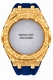 Casioak Mod Kit Fits Casio G-Shock GA-2100 GA-2110 GAB2100 Watch Gold Frosted Metal Case - Blue Strap