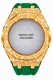 Casioak Mod Kit Fits Casio G-Shock GA-2100 GA-2110 GAB2100 Watch Gold Frosted Metal Case - Green Strap