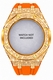Casioak Mod Kit Fits Casio G-Shock GA-2100 GA-2110 GAB2100 Watch Gold Frosted Metal Case - Orange Strap