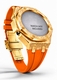 Casioak Mod Kit Fits Casio G-Shock GA-2100 GA-2110 GAB2100 Watch Gold Frosted Metal Case - Orange Strap