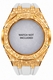 Casioak Mod Kit Fits Casio G-Shock GA-2100 GA-2110 GAB2100 Watch Gold Frosted Metal Case - White Strap