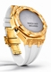 Casioak Mod Kit Fits Casio G-Shock GA-2100 GA-2110 GAB2100 Watch Gold Frosted Metal Case - White Strap