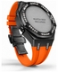 Casioak Mod Kit Fits Casio G-Shock GA-2100 GA-2110 GAB2100 Watch Iced Out Black Crystal Bezel Metal Case - Orange Strap
