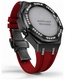 Casioak Mod Kit Fits Casio G-Shock GA-2100 GA-2110 GAB2100 Watch Iced Out Black Crystal Bezel Metal Case - Red Strap