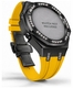 Casioak Mod Kit Fits Casio G-Shock GA-2100 GA-2110 GAB2100 Watch Iced Out Black Crystal Bezel Metal Case - Yellow Strap