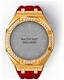 Casioak Mod Kit Fits Casio G-Shock GA-2100 GA-2110 GAB2100 Watch Iced Out Gold Tone Crystal Bezel Metal Case - Red Strap