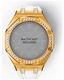 Casioak Mod Kit Fits Casio G-Shock GA-2100 GA-2110 GAB2100 Watch Iced Out Gold Tone Crystal Bezel Metal Case - White Strap
