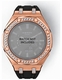 Casioak Mod Kit Fits Casio G-Shock GA-2100 GA-2110 GAB2100 Watch Iced Out Rose Gold Crystal Bezel Metal Case - Black Strap