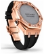 Casioak Mod Kit Fits Casio G-Shock GA-2100 GA-2110 GAB2100 Watch Iced Out Rose Gold Crystal Bezel Metal Case - Black Strap