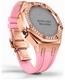 Casioak Mod Kit Fits Casio G-Shock GA-2100 GA-2110 GAB2100 Watch Iced Out Rose Gold Crystal Bezel Metal Case - Pink Strap