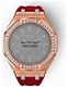 Casioak Mod Kit Fits Casio G-Shock GA-2100 GA-2110 GAB2100 Watch Iced Out Rose Gold Crystal Bezel Metal Case - Red Strap