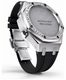 Casioak Mod Kit Fits Casio G-Shock GA-2100 GA-2110 GAB2100 Watch Iced Out Silver Crystal Bezel Metal Case - Black Strap