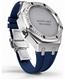 Casioak Mod Kit Fits Casio G-Shock GA-2100 GA-2110 GAB2100 Watch Iced Out Silver Crystal Bezel Metal Case - Blue Strap