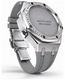 Casioak Mod Kit Fits Casio G-Shock GA-2100 GA-2110 GAB2100 Watch Iced Out Silver Crystal Bezel Metal Case - Gray Strap