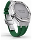 Casioak Mod Kit Fits Casio G-Shock GA-2100 GA-2110 GAB2100 Watch Iced Out Silver Crystal Bezel Metal Case - Green Strap
