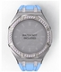 Casioak Mod Kit Fits Casio G-Shock GA-2100 GA-2110 GAB2100 Watch Iced Out Silver Crystal Bezel Metal Case - Light Blue Strap