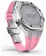 Casioak Mod Kit Fits Casio G-Shock GA-2100 GA-2110 GAB2100 Watch Iced Out Silver Crystal Bezel Metal Case - Pink Strap
