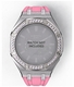 Casioak Mod Kit Fits Casio G-Shock GA-2100 GA-2110 GAB2100 Watch Iced Out Silver Crystal Bezel Metal Case - Pink Strap