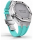 Casioak Mod Kit Fits Casio G-Shock GA-2100 GA-2110 GAB2100 Watch Iced Out Silver Crystal Bezel Metal Case - Tiffany Blue Strap