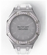 Casioak Mod Kit Fits Casio G-Shock GA-2100 GA-2110 GAB2100 Watch Iced Out Silver Crystal Bezel Metal Case - White Strap