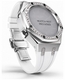 Casioak Mod Kit Fits Casio G-Shock GA-2100 GA-2110 GAB2100 Watch Iced Out Silver Crystal Bezel Metal Case - White Strap