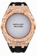 Casioak Mod Kit Fits Casio G-Shock GA-2100 GA-2110 GAB2100 Watch Rose Gold Frosted Metal Case - Black Strap