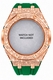 Casioak Mod Kit Fits Casio G-Shock GA-2100 GA-2110 GAB2100 Watch Rose Gold Frosted Metal Case - Green Strap