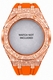 Casioak Mod Kit Fits Casio G-Shock GA-2100 GA-2110 GAB2100 Watch Rose Gold Frosted Metal Case - Orange Strap