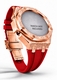 Casioak Mod Kit Fits Casio G-Shock GA-2100 GA-2110 GAB2100 Watch Rose Gold Frosted Metal Case - Red Strap