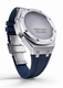 Casioak Mod Kit Fits Casio G-Shock GA-2100 GA-2110 GAB2100 Watch Silver Case - Blue Strap