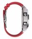 Casioak Mod Kit Fits Casio G-Shock GA-2100 GA-2110 GAB2100 Watch Silver Case - Red Strap